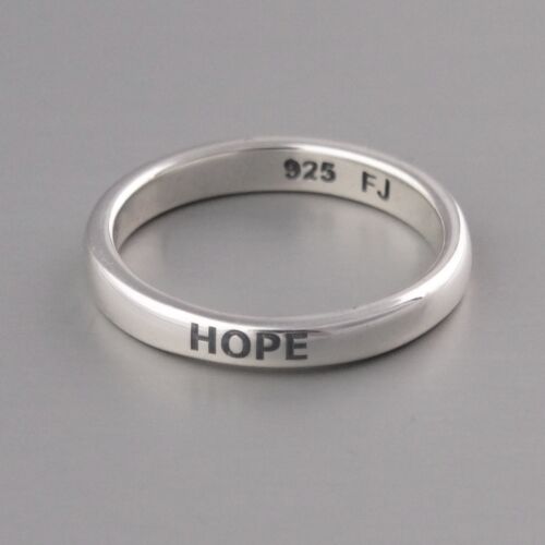 HOPE Engraved Stackable Ring 925 Sterling Silver Multiple Sizes Available *NEW*