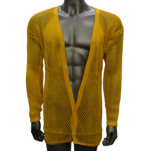 Men/'s Amir Unisexe Manche Longue String Cardigan Top Premium 100/% coton maille M-XL