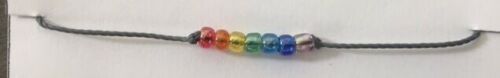 Details about   Set of 3 wish bracelets,anklet rainbow chakra beads,twist cord, 