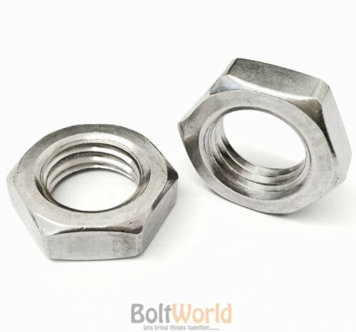 M6 LOCK 6mm STAINLESS STEEL A2 HEXAGON HALF THIN NUTS FOR BOLTS SCREWS 