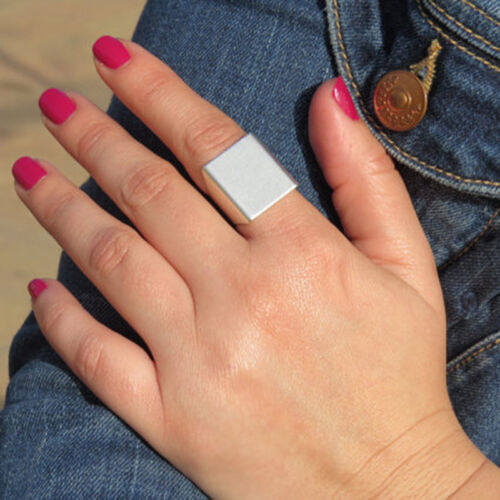 Resizable Fashion Simple Style Square Gift Finger Ring Trinkets Gift LG