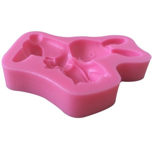 Pâques Lapin Rose silicone moule gâteau fondant chocolat bonbons Décoration Moule