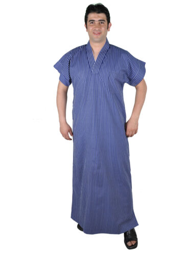 Messieurs caftan tunique peignoir robe d'été chemise de nuit sauna-wellness-robe 669 