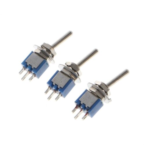 10Pcs AC 250V/1.5A 125V/3A inverseurs 3-Pin ON/ON 2 Position Mini interrupteur à bascule bleu 