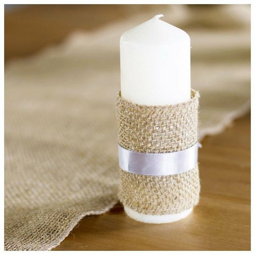 1-5M Vintage Table Runner Jute Burlap Hessian Ribbon Wedding Party Craft Decor