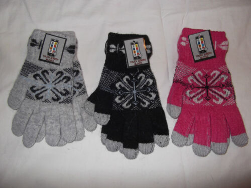 MEN'S LADIES LUXURY THERMAL ANGORA WOOL TOUCH SCREEN MOBILE PHONE GLOVES 