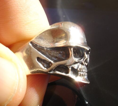 Sterling Silver 925 Custom Helmet skull ring biker Jewellery,Jewelry,motorcycle
