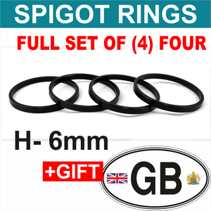 74.1 mm//6 mm Anillos Espita 79.5 Mm conjunto de 4 Espaciador centrada en el cubo de la rueda de aleación para