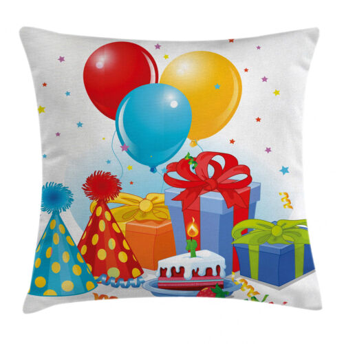 Birthday Fabric Throw Pillow Cases Cushion Covers Home Decor 8 Sizes 