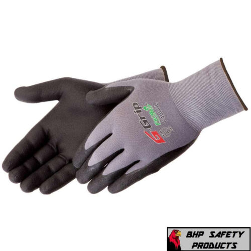 CHOOSE YOUR SIZE 12 PAIR LIBERTY G-GRIP WORK GLOVES FOAM NITRILE PALM F4600
