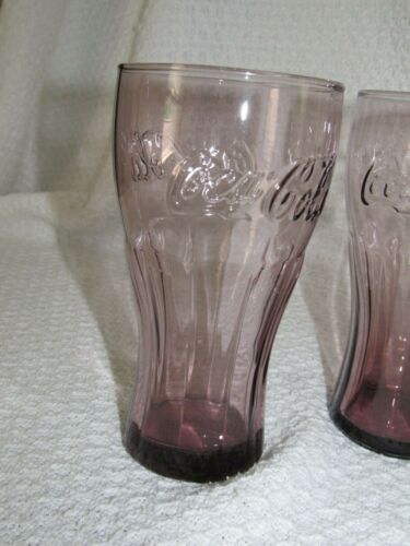 4 McDonald's Coca Cola Coke Raspberry Contour 16 oz Drinking Glasses