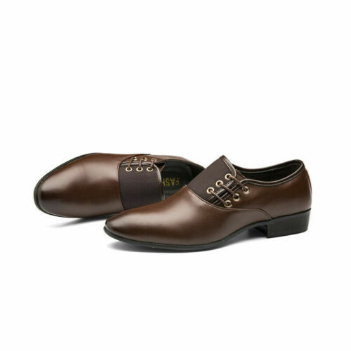 Men's Oxfords Casual Leather Shoes Pointed Toe Business Dress Formal Office Work 