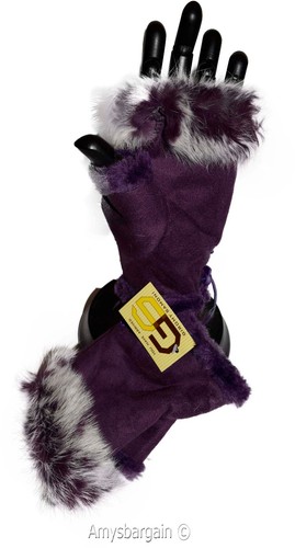 Hand//Wrist Warmer Purple Women’s Finger-less Gloves Winter Gloves