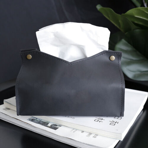Nordic Leather Tissue Box Paper Dispenser Holder Case For Office Home Decoration 
