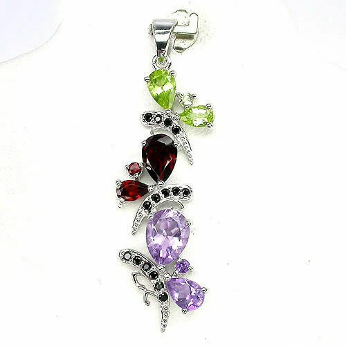 Collane e pendagli di lusso di argento argento ametista