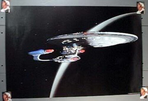 1988 STAR TREK NEXT GENERATION Poster ENTERPRISE-23x35 Rolled-FREE S/&H SVPO-109