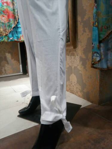 WHITE & BLACK COLOR SHALWAR WITH KNOT PAKISTANI INDIAN 100% COTTON TROUSER 
