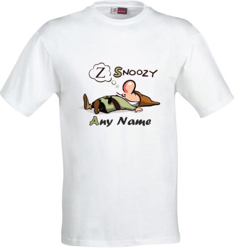 PERSONALISED SNOOZY OLD AGE SENILE DWARF FUNNY FULL COLOR SUBLIMATION T SHIRT 
