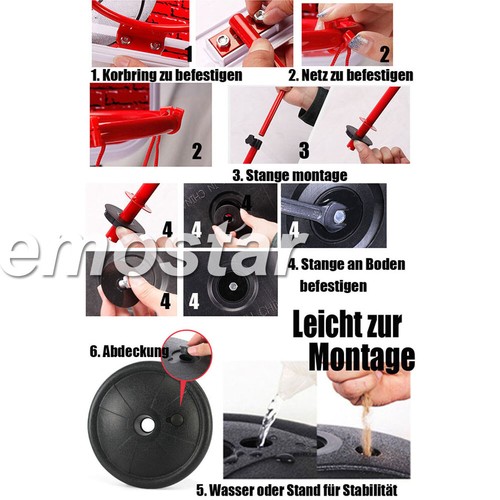 72-200cm Verstellbar Kinder Basketball Basketballkorb Basketballständer Pumpe