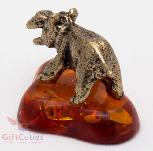Solid Brass Amber Figurine Hippopotamus Hippo Behemoth talisman IronWork