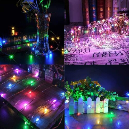 10M-1M Copper Wire LED String Fairy Lights Battery Operated 8 Modes Curtain Lamp