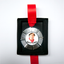PERSONALISED CUSTOM PRINTED Silver Metallic Medal Ribbon Necklace with Gift box