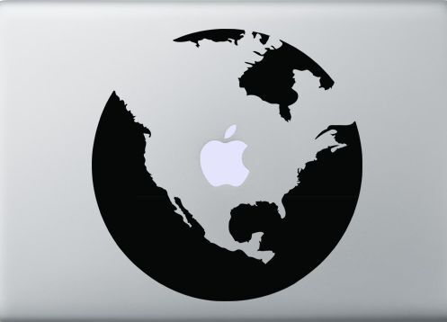 Globe Map Decal Sticker Skin for Apple MacBook Pro Air Mac 13 15 17 in iPad 