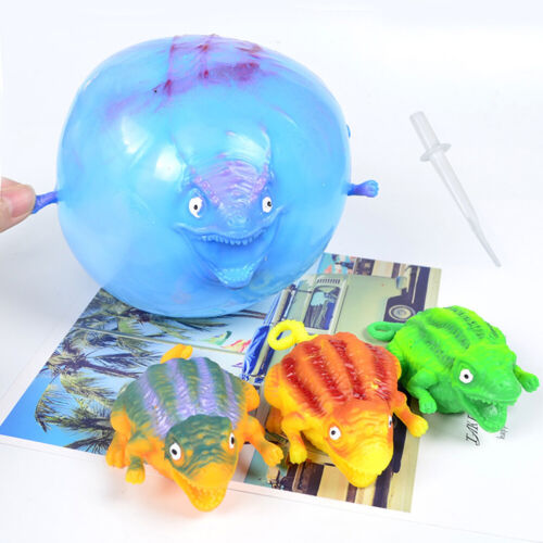 Funny Children Stress Relief Blowing Dinosaur Balloon Animal Toy Squeeze Ball