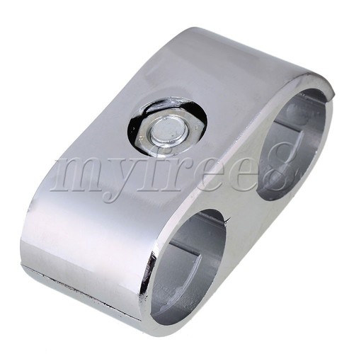 25mm Rack Clamp Pipe Fittings Scaffold Elbow 2-Tube Connector Silver