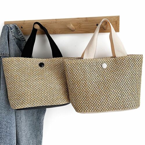 casual straw women shoulder bags handbags rattan summer beach bag large capacity 