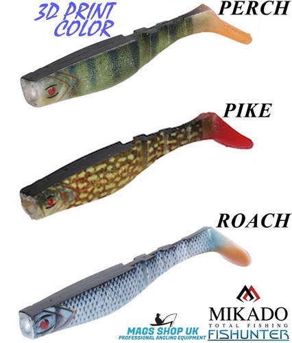 pack de 3 /& 4 2019 NEUF Mikado /"fishunter 3D Imprimé Couleur/" Taille 10.5 /& 13 cm