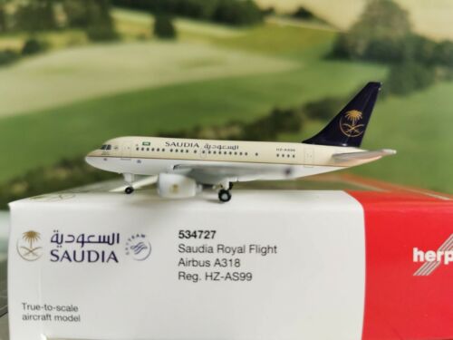 Herpa Wings 1:500 Saudia Royal Flight Airbus A318 HZ-AS99 534727 #worldofwings
