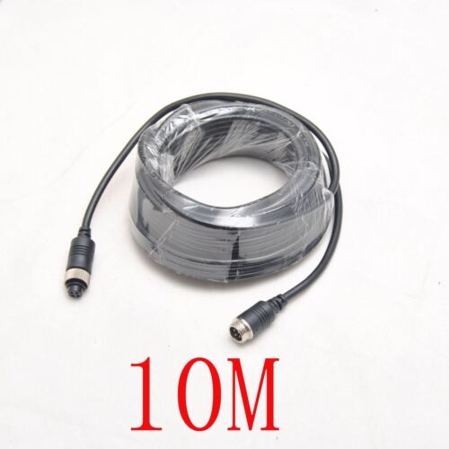 10M 10 Meter Video+Power Cable 4-Pin 4 pin Connectors For Car Camera//Monitor Use