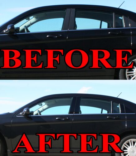 Black Pillar Posts for Lexus RX 04-09 6pc Set Door Trim Piano Cover Window Kit 