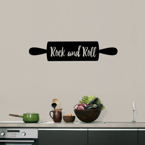 Kitchen Baking Quotes Rock And Roll Rolling Pin Wall Decal Sticker Cooking
