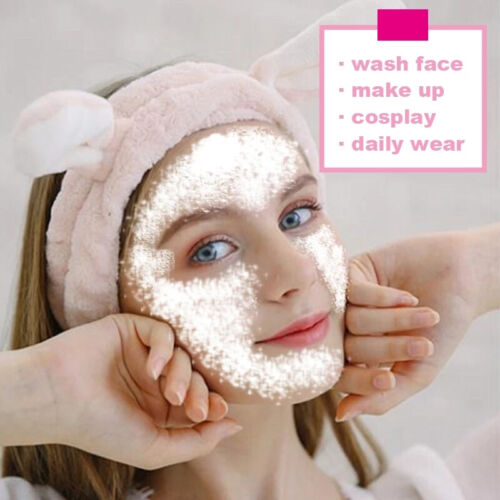 Winter Soft Coral Fleece Bowknot Hair Band Wash Face Makeup Elastic Headband NEW