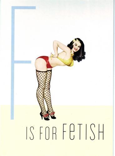 A2 Print 1950/'s Vintage Pin-Up Girl F For Fetish Poster  A3
