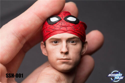 SOOSOOTOYS 1/6 Peter Parker Head Carving Sculpt Model Spider-man for 12" Figure 