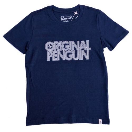 Penguin Boys T-Shirt Original Penguin Navy Grey Red 7-8Y 8-9Y 10-11Y or 12-13Y