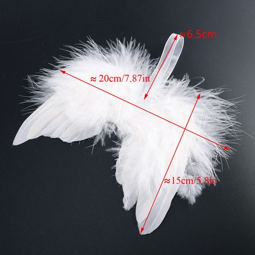 10X blanc vintage plumes pendantes ailes d/'ange sapin de Noël Mariage Décoration