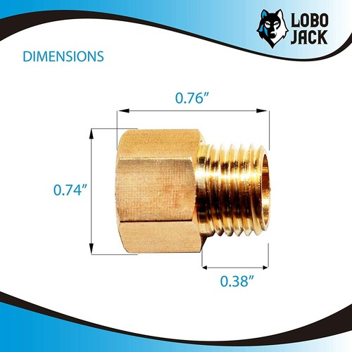 2 Pieces Brass Pipe Fitting Connector 3//8/" BSP Male to 3//8/" BSP Female