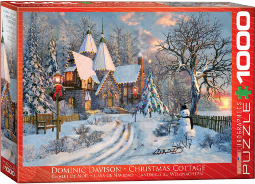 1000 Teile Puzzle Eurographics 0790 Christmas Cottage Landhaus zu Weihnachten