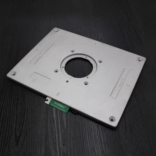Aluminum Router Table Insert Plate 235x 300x 10mm With Ring For Woodworking Hot 