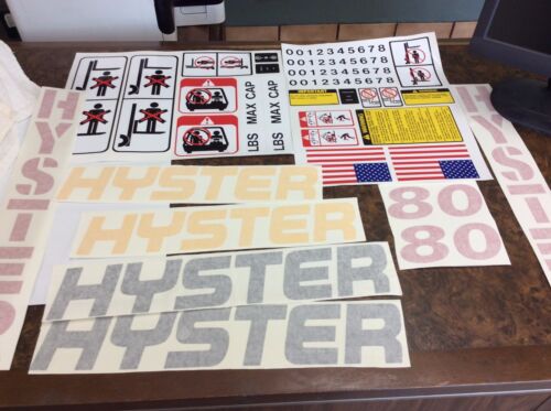 Hyster Forklift decal complete kit with safety decals model S80