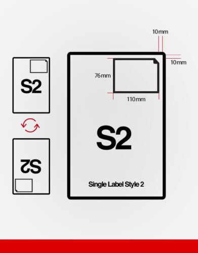 2000 A4 110 mm x 76 mm intégrés étiquettes d'adresse S2-STYLE B 