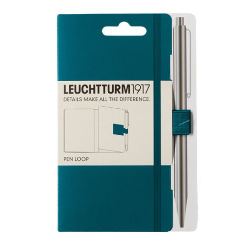 Leuchtturm 1917 Pen Loop Pencil Holder for Notebooks Pacific Green 