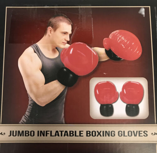 Novelty Jumbo Inflatable 1-Pair Boxing Gloves 24.5” X 16” Inflated Sz Blow-up