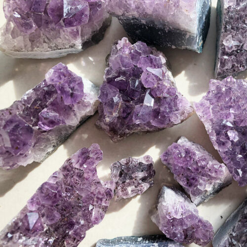 1*Natural Amethyst Geode Cluster Crystal Quartz Specimen Mineral Healing Reiki