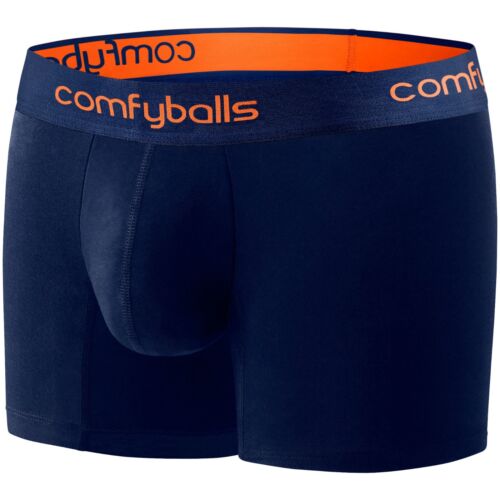 Comfyballs Cotton Long Boxer Shorts Fitness Running Athletic Underwear Navy