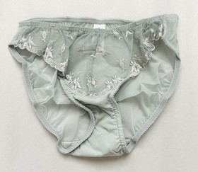 Victoria's Secret Dream Angel Demi Silver Bra 32B & Panties Sz S Set Embroidery